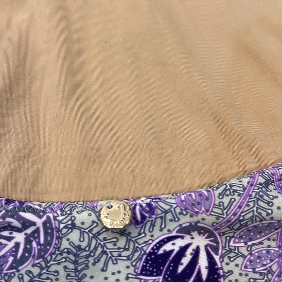 For Love And Lemons Cannes‎ Floral Purple One-Piece Swimsuit Size Medium - Picture 7 of 9